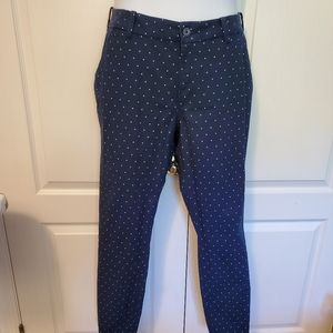 Columbia PFG Cotton Pants 12 in Navy with White Dots